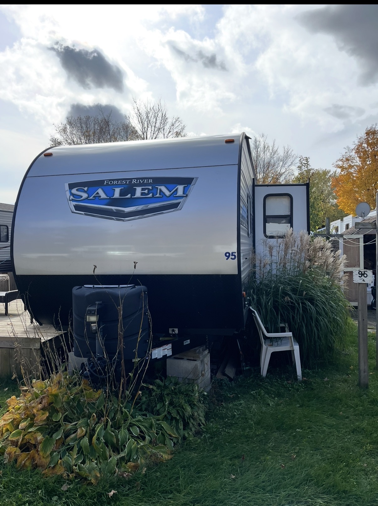 Front view of trailer