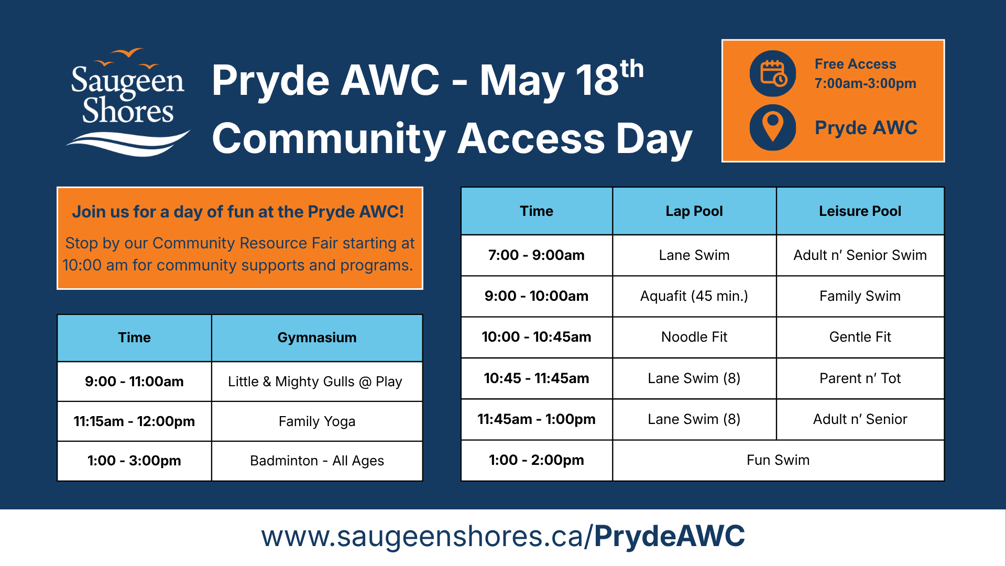 Community Access Day - Monday May 18th